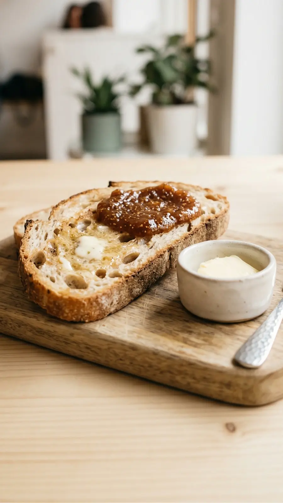 Tostada con mantequilla